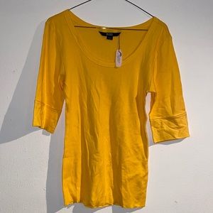Victoria's Secret Yellow/ Gold Half Sleeve Tee